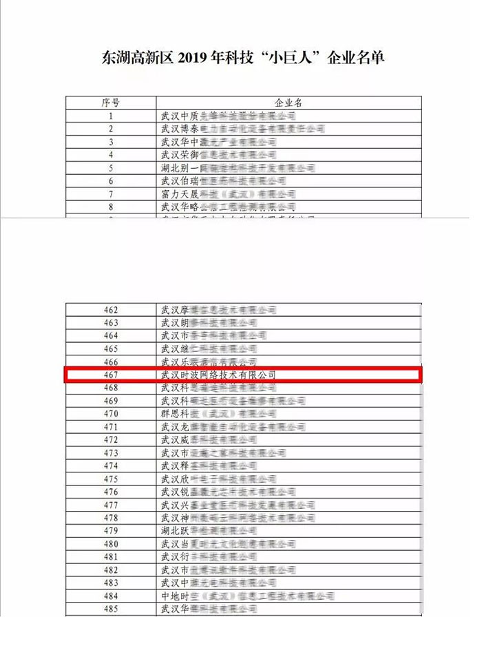 获2019年科技“小巨人”企业认定